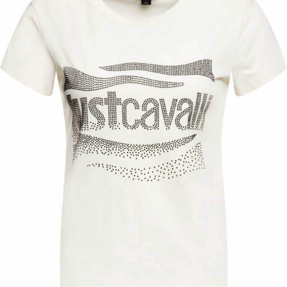 NWOT JUST CAVALLI Crystal-embellished T-shirt
